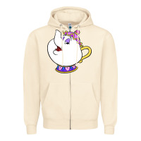 Sandshell mrs potts Zipper Hoodie - DesigneFamous