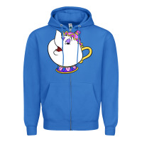 True Royal mrs potts Zipper Hoodie - DesigneFamous