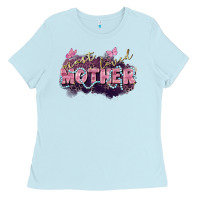Baby Blue Most loved mother Mother's Day Ladies Tee - FaDigitalArtStudio