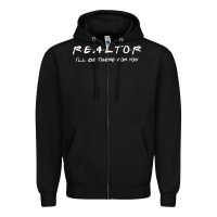 Black realtor Zipper Hoodie - DesigneFamous