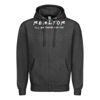 Charcoal Heather realtor Zipper Hoodie - DesigneFamous