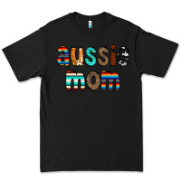 Black Aussie mom Premium Tee - CowCowDesign