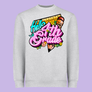Hello 4th Grade Heavyweight Sweatshirt Designed By Jahusdesignshop