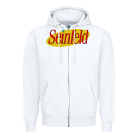 White seinfeld Zipper Hoodie - DesigneFamous