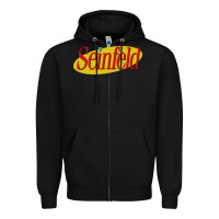 Black seinfeld Zipper Hoodie - DesigneFamous
