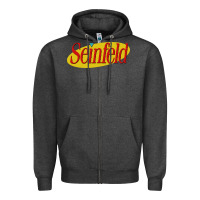 Charcoal Heather seinfeld Zipper Hoodie - DesigneFamous