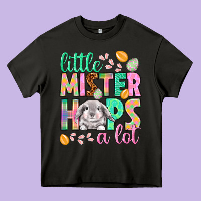 Little Mister Hops A Lot Easter Day Heavy Core Tee Designed By Howdyjamesfarm