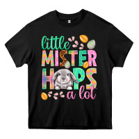 Black Little mister hops a lot Easter Day Heavy Core Tee - HowdyJamesFarm