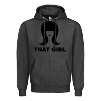 Charcoal Heather that girl Zipper Hoodie - DesigneFamous