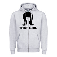 Heather Grey that girl Zipper Hoodie - DesigneFamous