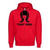 Red that girl Zipper Hoodie - DesigneFamous