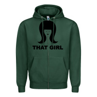 Sports Green that girl Zipper Hoodie - DesigneFamous