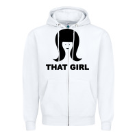White that girl Zipper Hoodie - DesigneFamous