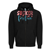 Black sucker for love Zipper Hoodie - JahusDesignShop