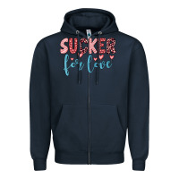 Navy sucker for love Zipper Hoodie - JahusDesignShop