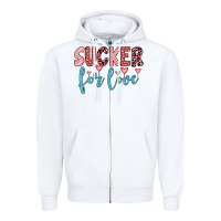 White sucker for love Zipper Hoodie - JahusDesignShop