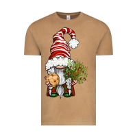 Christmas Gnome With Cookie Vintage Tee | Teevron