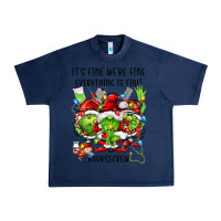 Navy it's fine we're fine everythıng is fine! nursecre Urban Heavy Tee - FaDigitalArtStudio