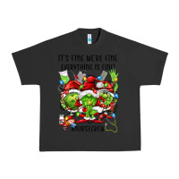 Pigment Black it's fine we're fine everythıng is fine! nursecre Urban Heavy Tee - FaDigitalArtStudio