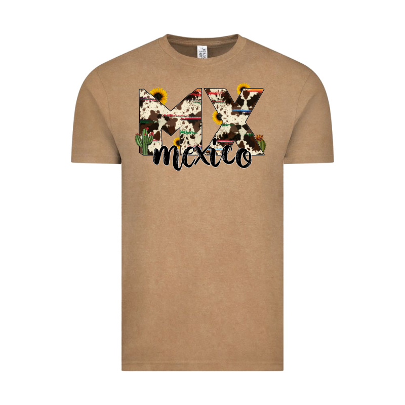 Mexico State Cowhide Serape Cactus Vintage Tee by RanaPortraitStore | Teevron
