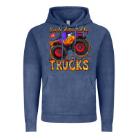Vintage Denim Easily Distracted By Trucks Vintage Hoodie - CowhideDigitalArt