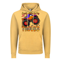 Vintage Mustard Easily Distracted By Trucks Vintage Hoodie - CowhideDigitalArt