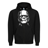 Black frankenstein Zipper Hoodie - DesigneFamous