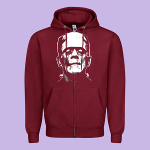 Frankenstein Zipper Hoodie Designed By Designefamous