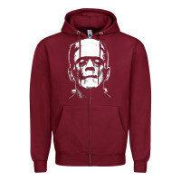Burgundy frankenstein Zipper Hoodie - DesigneFamous