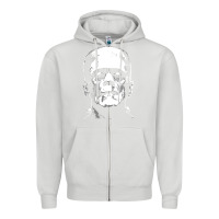 Dove Grey frankenstein Zipper Hoodie - DesigneFamous