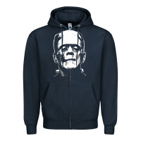 Navy frankenstein Zipper Hoodie - DesigneFamous