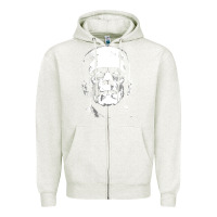 Oatmeal Heather frankenstein Zipper Hoodie - DesigneFamous
