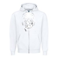 White frankenstein Zipper Hoodie - DesigneFamous