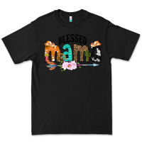Black Blessed Mama Premium Tee - CowCowDesign