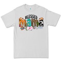 Dove Grey Blessed Mama Premium Tee - CowCowDesign