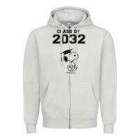 Dove Grey funny graduation class of 2032 Zipper Hoodie - DesigneFamous
