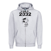 Heather Grey funny graduation class of 2032 Zipper Hoodie - DesigneFamous