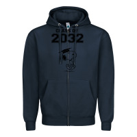 Navy funny graduation class of 2032 Zipper Hoodie - DesigneFamous