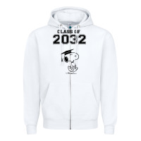 White funny graduation class of 2032 Zipper Hoodie - DesigneFamous