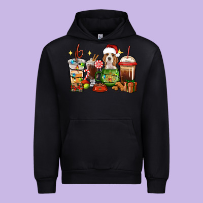 Christmas Coffee Cups With Beagle Urban Hoodie Designed By Ranaportraitstore