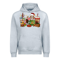 Heather Grey Christmas coffee cups with Beagle Urban Hoodie - RanaPortraitStore