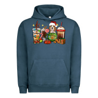 Pigment Midnight Navy Christmas coffee cups with Beagle Urban Hoodie - RanaPortraitStore