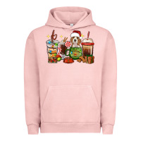 Pigment Salmon Christmas coffee cups with Beagle Urban Hoodie - RanaPortraitStore