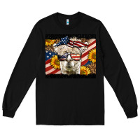 Black Western 4th Of July Lama Long Sleeve Tee - LillyAllenDesigns