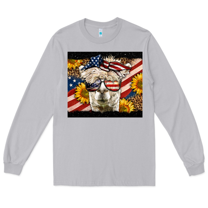 Western 4th Of July Lama Long Sleeve Tee by LillyAllenDesigns | Teevron