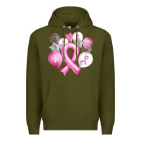 Army Green Balloons cancer ribbon Premium Hoodie - Artiststas