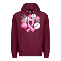 Burgundy Balloons cancer ribbon Premium Hoodie - Artiststas