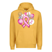 Mustard Balloons cancer ribbon Premium Hoodie - Artiststas