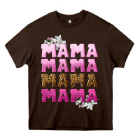 Chocolate Brown Mama Mama Mama Mama Mother's Day Heavy Core Tee - CowGirlArtShop
