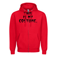 Red halloween costume ideas Zipper Hoodie - DesigneFamous
